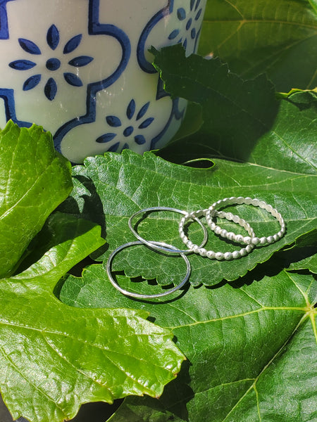 Sterling Silver Stack Rings (Set of 4)