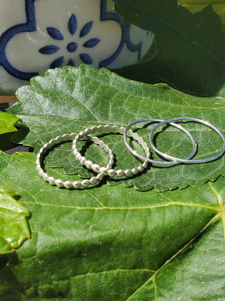 Sterling Silver Stack Rings (Set of 4)